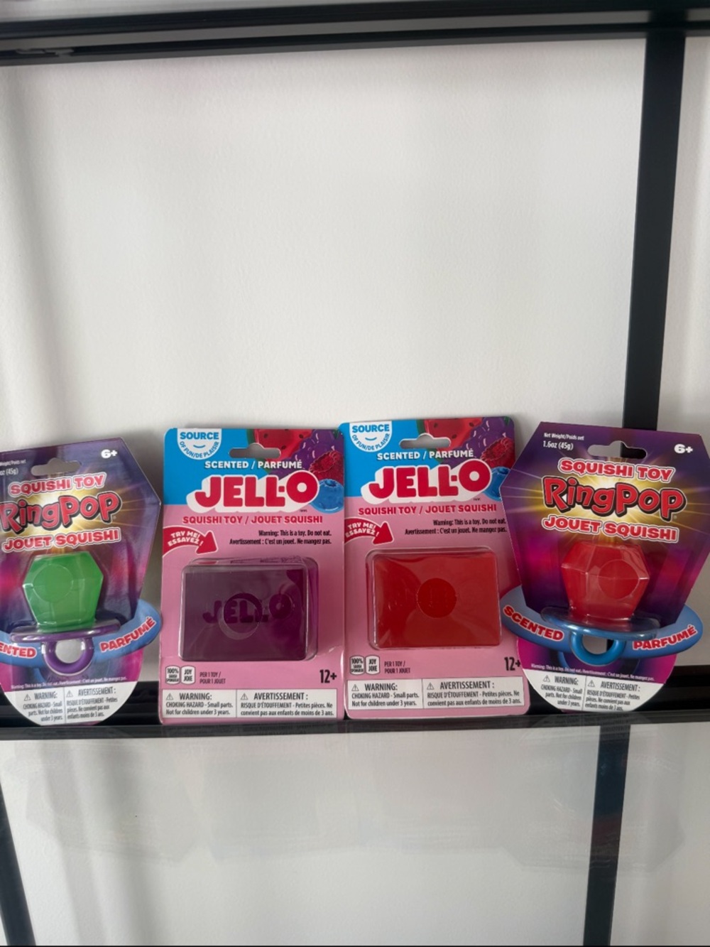 Scented Squishi Toy - Red & Purple Assortment Jello and ring pop bundle of 4